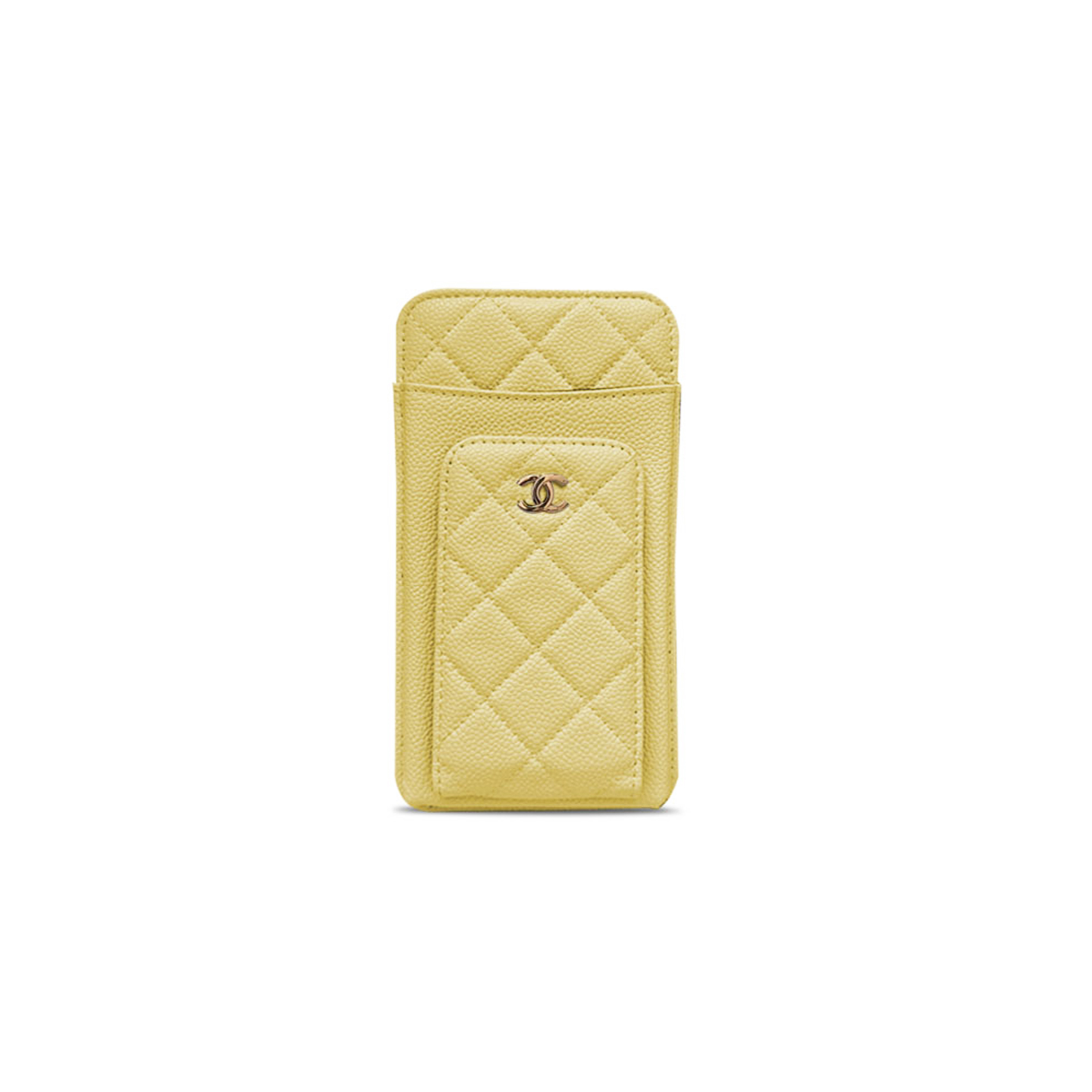 CHANEL CAVIAR QUILTED CC PHONE HOLDER (18*10*3cm) 